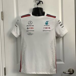 Mercedes AMG Petronas White and Red Men's Jersey